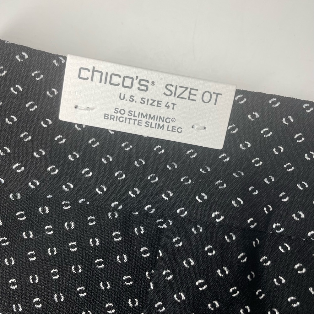 NEW Chico’s Brigitte Jacquard Stamp Ankle Pants Womens 0T 0 Tall 4 Stretch NWT - Picture 4 of 5